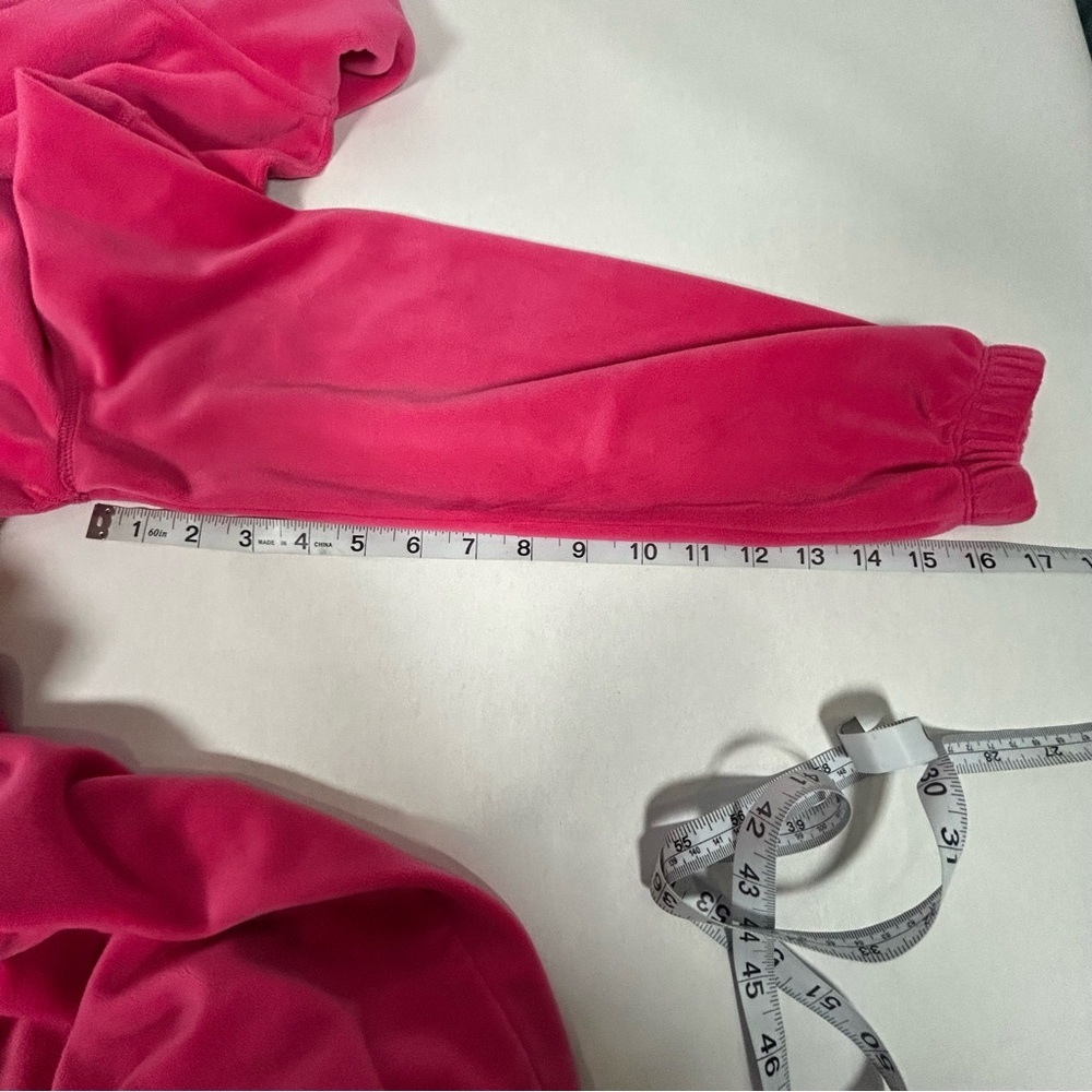 Juicy Couture Pink Velour Jumpsuit Relaxed Fit - Picture 12 of 13